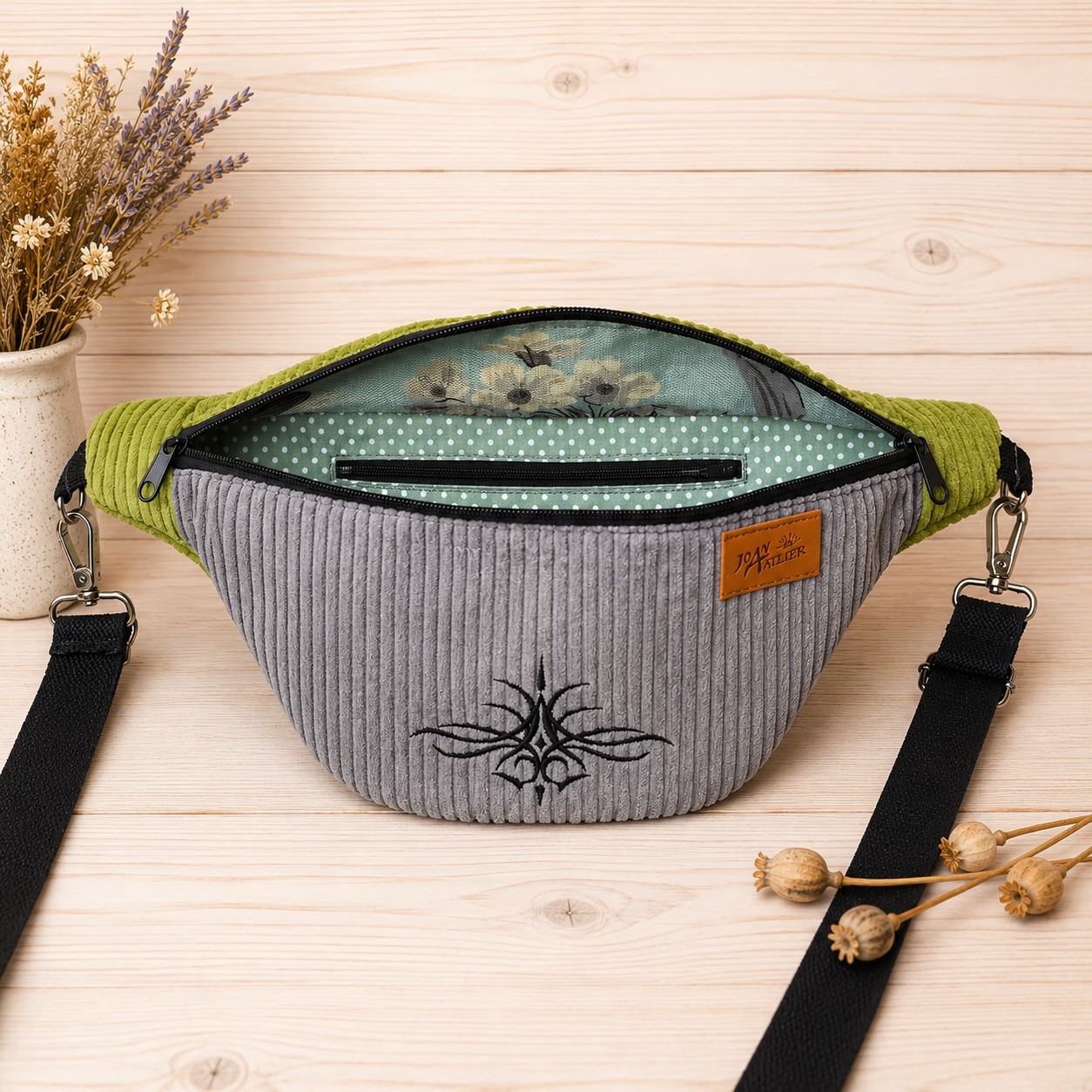 ledvinka Inge, materiál bavlna, vnitřní i vnější, handmade od Joan Atelier
