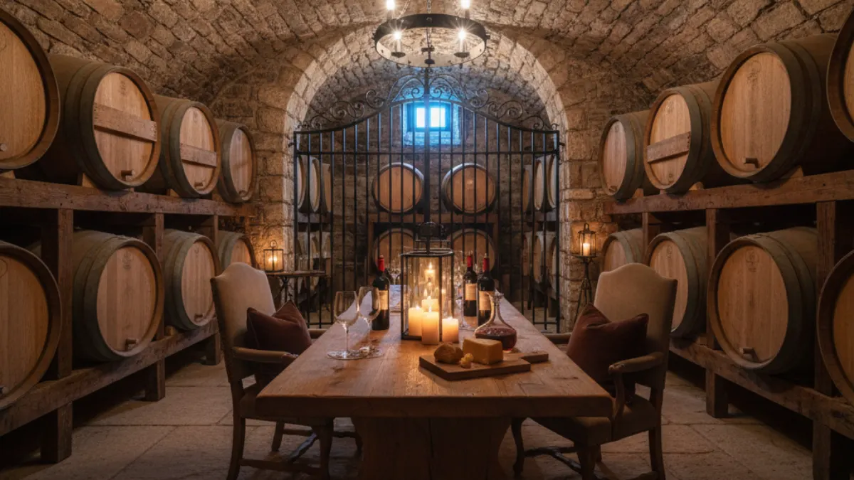 Vinný sklípek na Pálavě: Ochutnávka vína přímo u sudu.